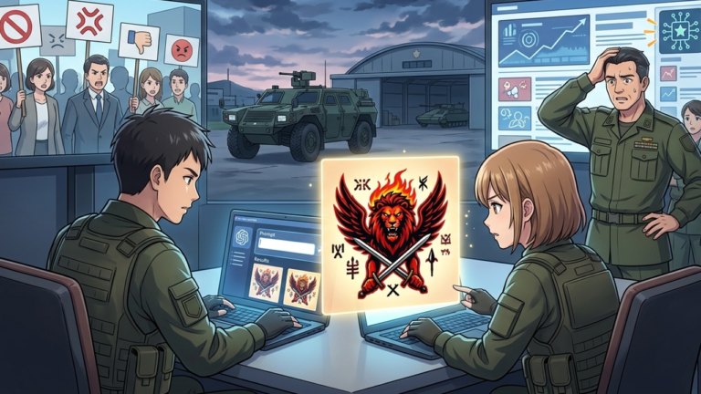 陸自部隊ロゴが生成AI作成で波紋。ドクロ意匠と「好戦的」批判の是非を問う